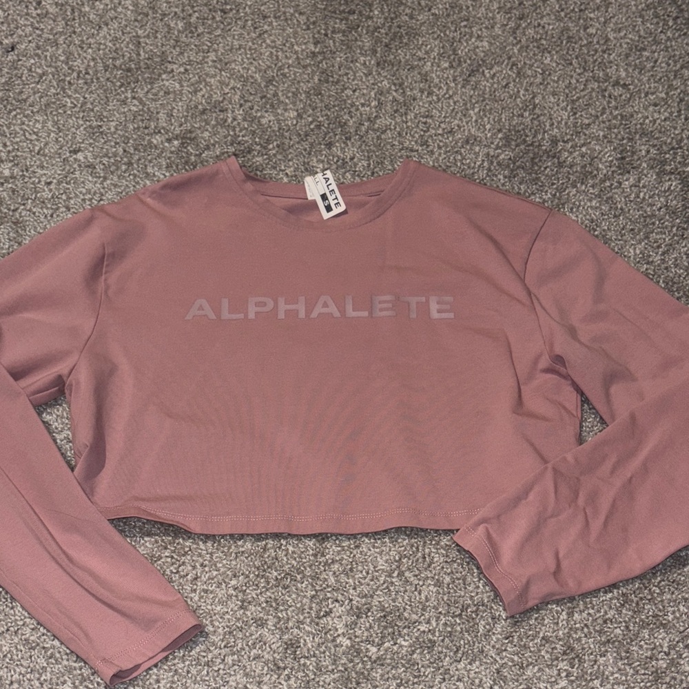 Alphalete Women's Dusty Rose Crop Sweatshirt